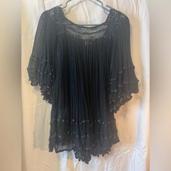 Black Chiffon long top - Picture 1 of 10